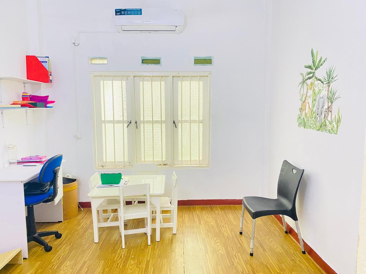 Consultation room with a child-sized table